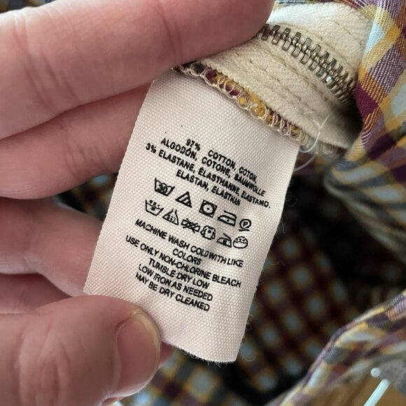 Free People Wmn 24 Plaid Academia Preppy High Waist Ella Kick Skinny Ankle Pants - Picture 10 of 11